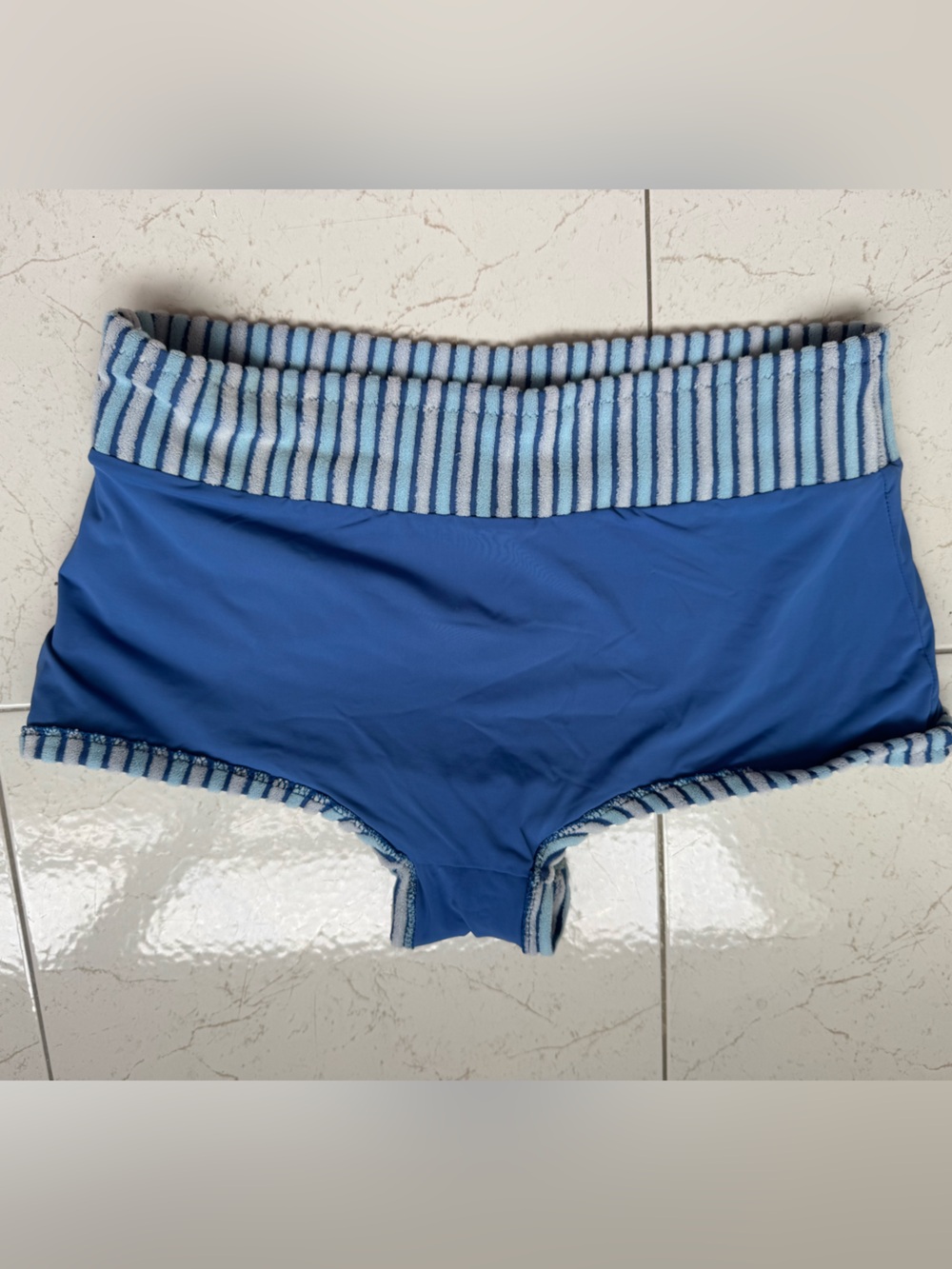 Rhythm Terry High-Waisted Boyshort Bikini Bottoms - Picture 7 of 7